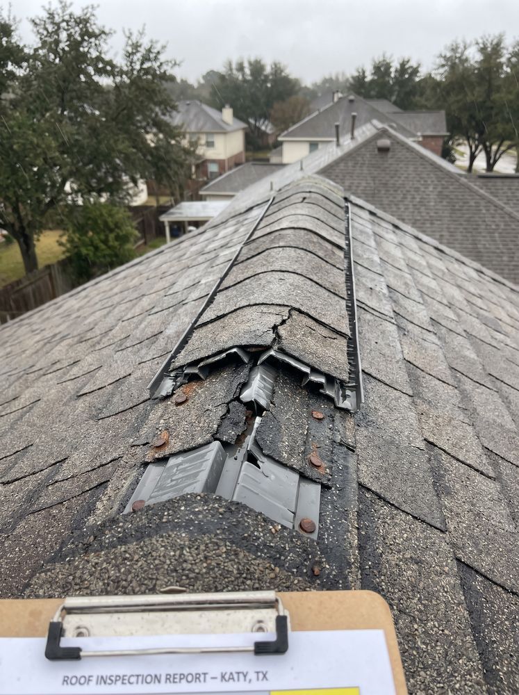 Ridge Cap & Roof Vent Repair repair in Katy, TX